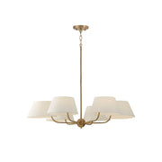 Arcara Vintage Industrial Brass Fabric Chandelier - Lamp Copper