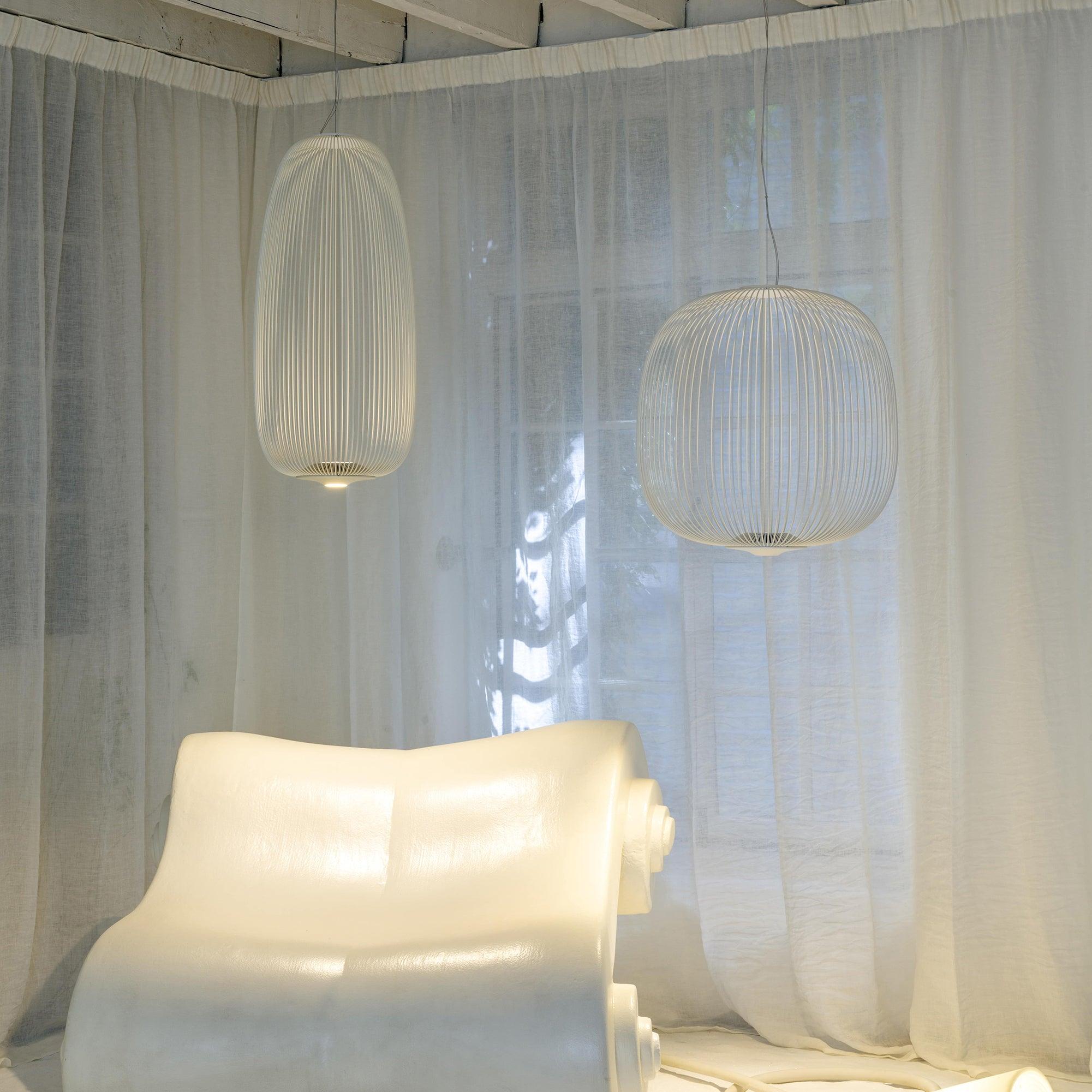 Aero Lightweight Spokes Cage Pendant Light - Lamp Copper