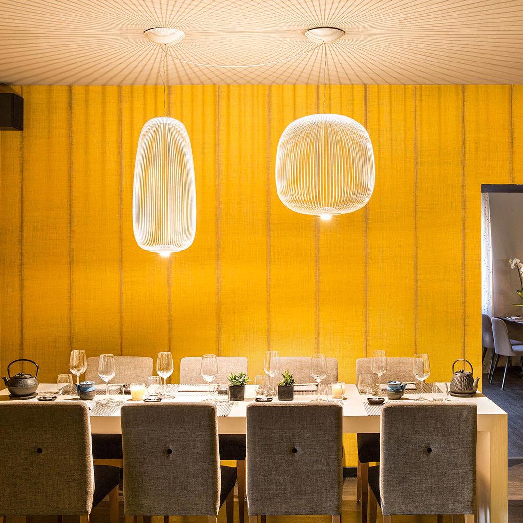 Aero Lightweight Spokes Cage Pendant Light - Lamp Copper