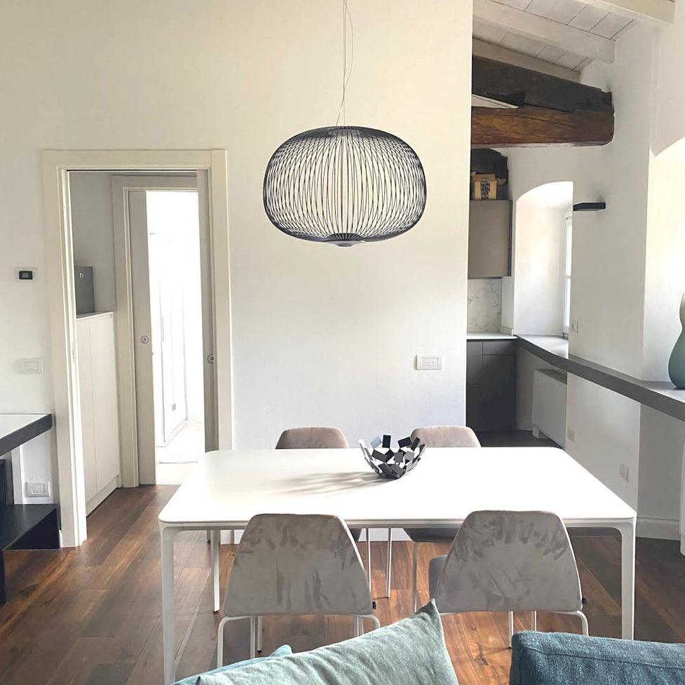 Aero Lightweight Spokes Cage Pendant Light - Lamp Copper