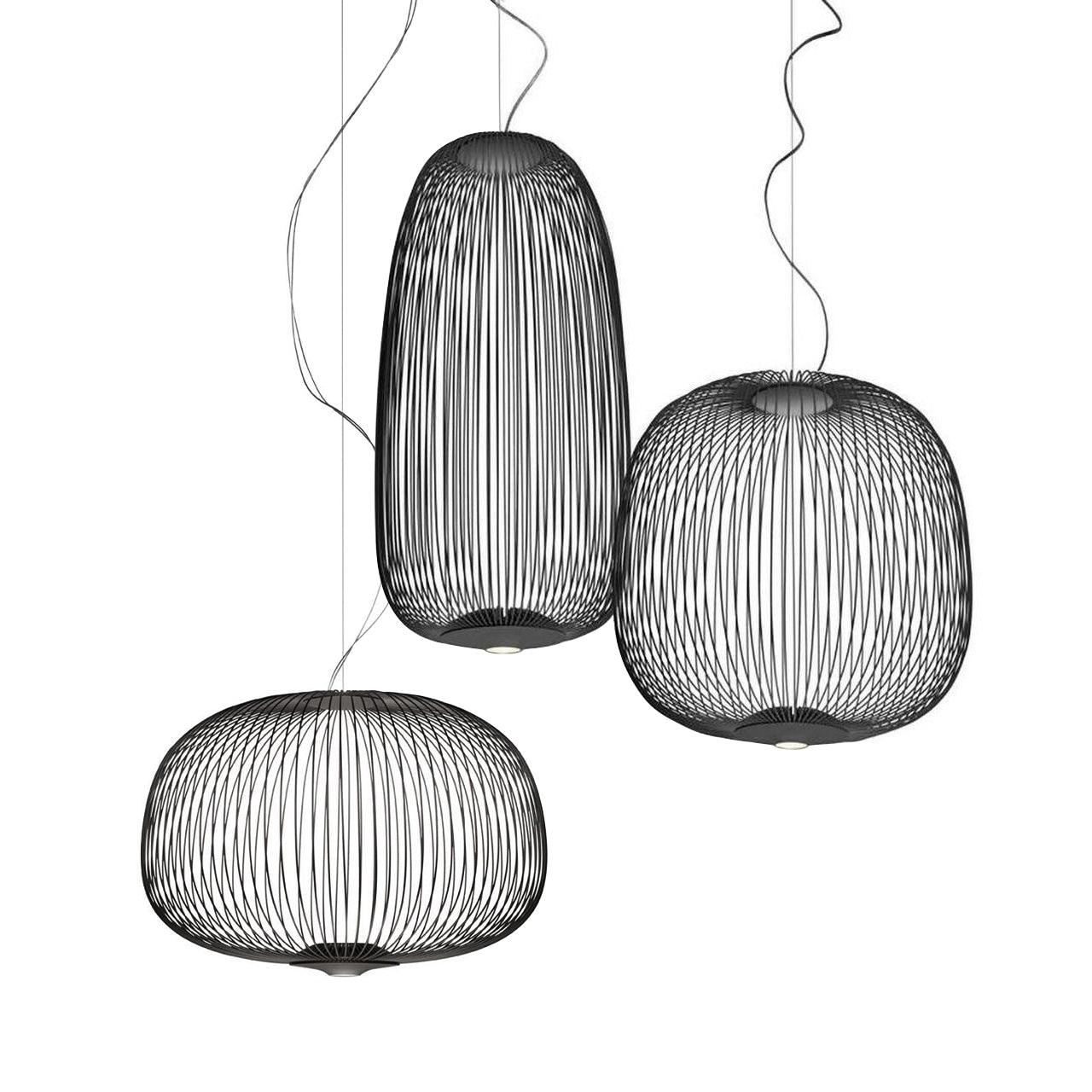 Aero Lightweight Spokes Cage Pendant Light - Lamp Copper