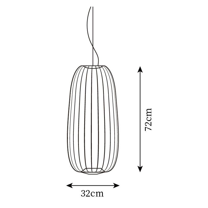 Aero Lightweight Spokes Cage Pendant Light - Lamp Copper