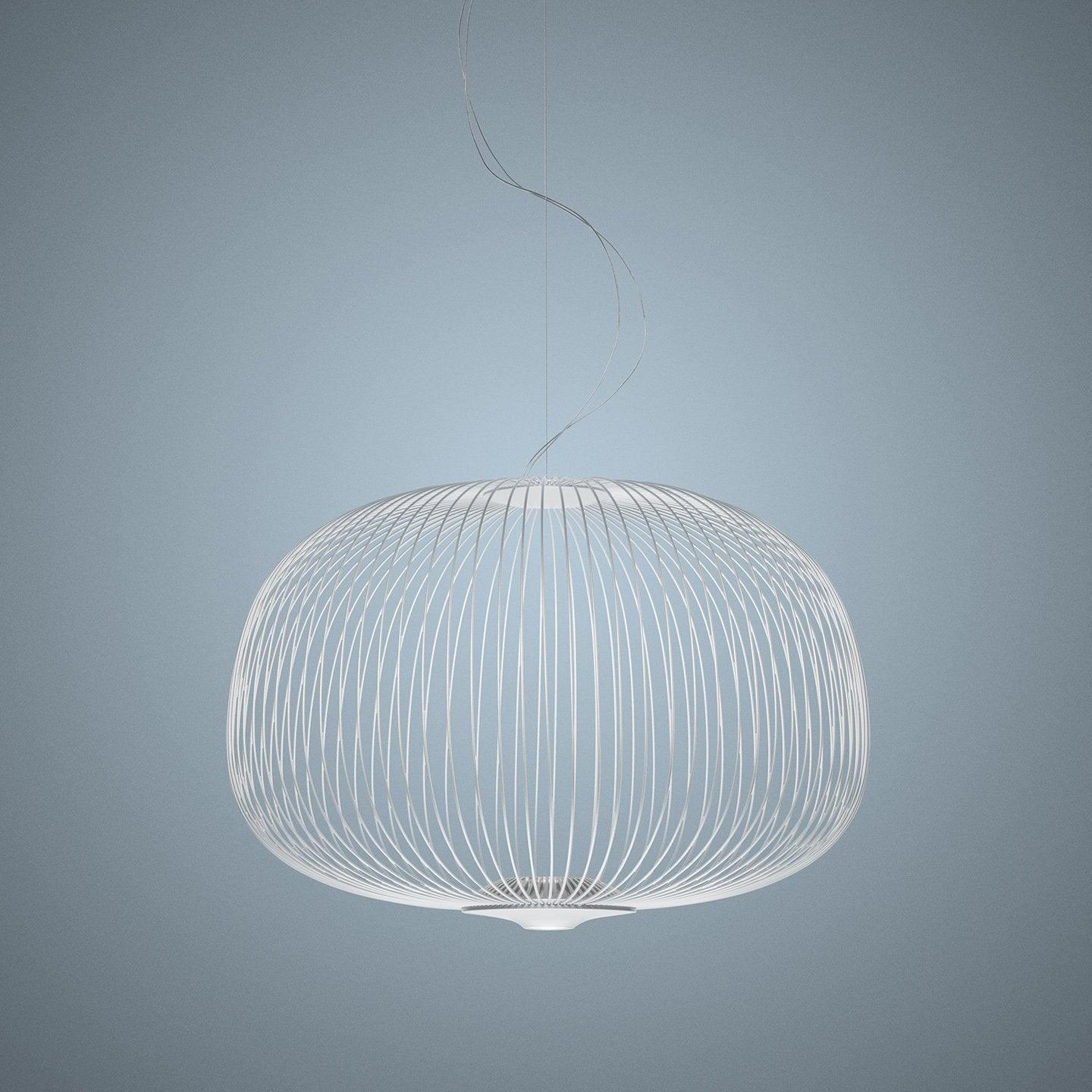 Aero Lightweight Spokes Cage Pendant Light - Lamp Copper