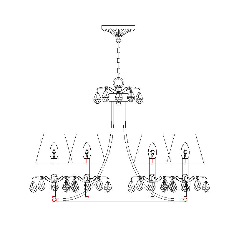 Ivsilan Vintage Industrial Brass Crystal Chandelier - Lamp Copper