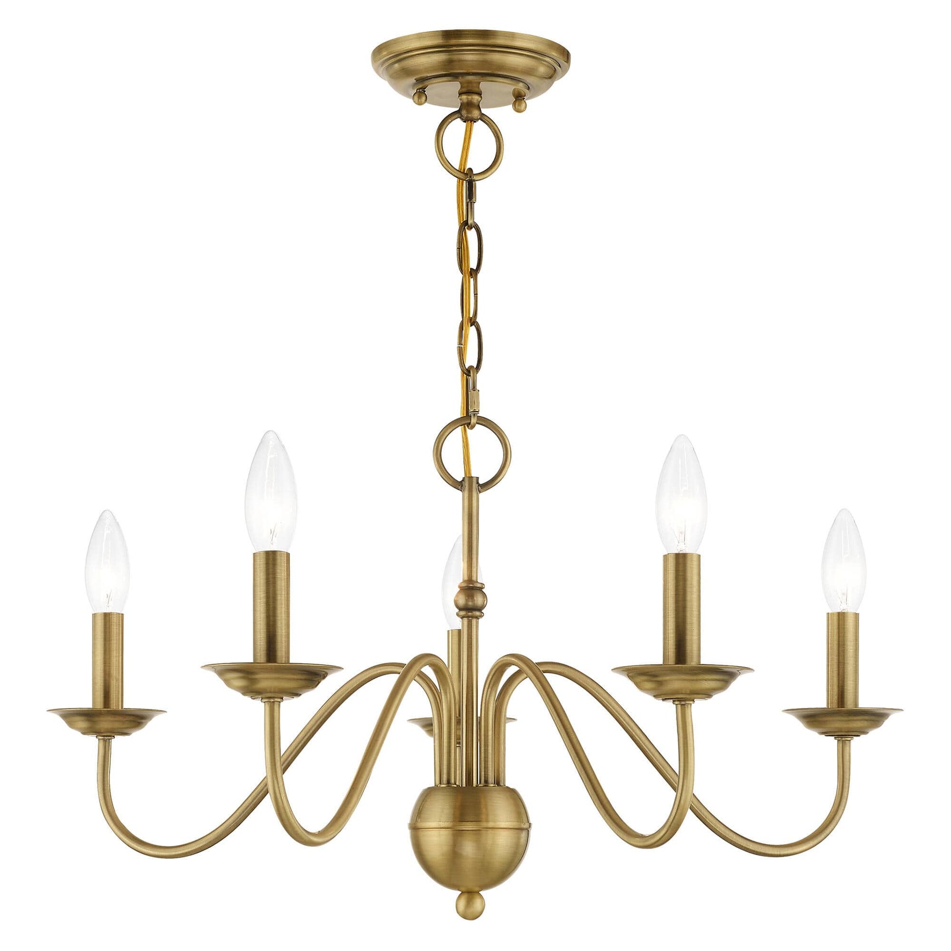 Avvarir Vintage Industrial Brass Metal Chandelier - Lamp Copper