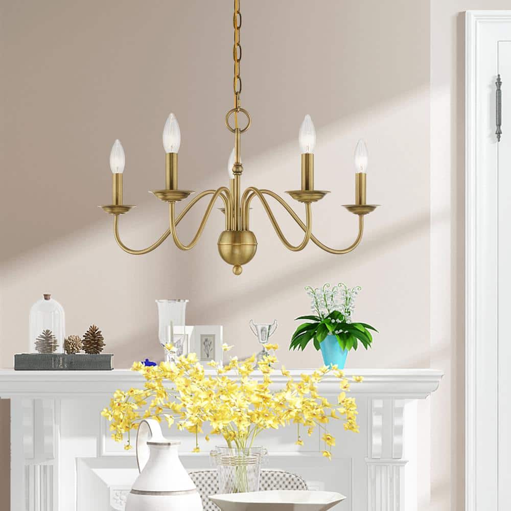 Avvarir Vintage Industrial Brass Metal Chandelier - Lamp Copper