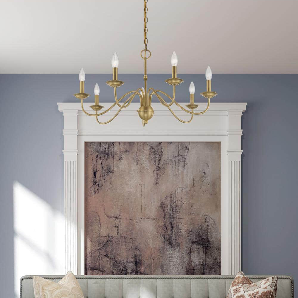 Avvarir Vintage Industrial Brass Metal Chandelier - Lamp Copper