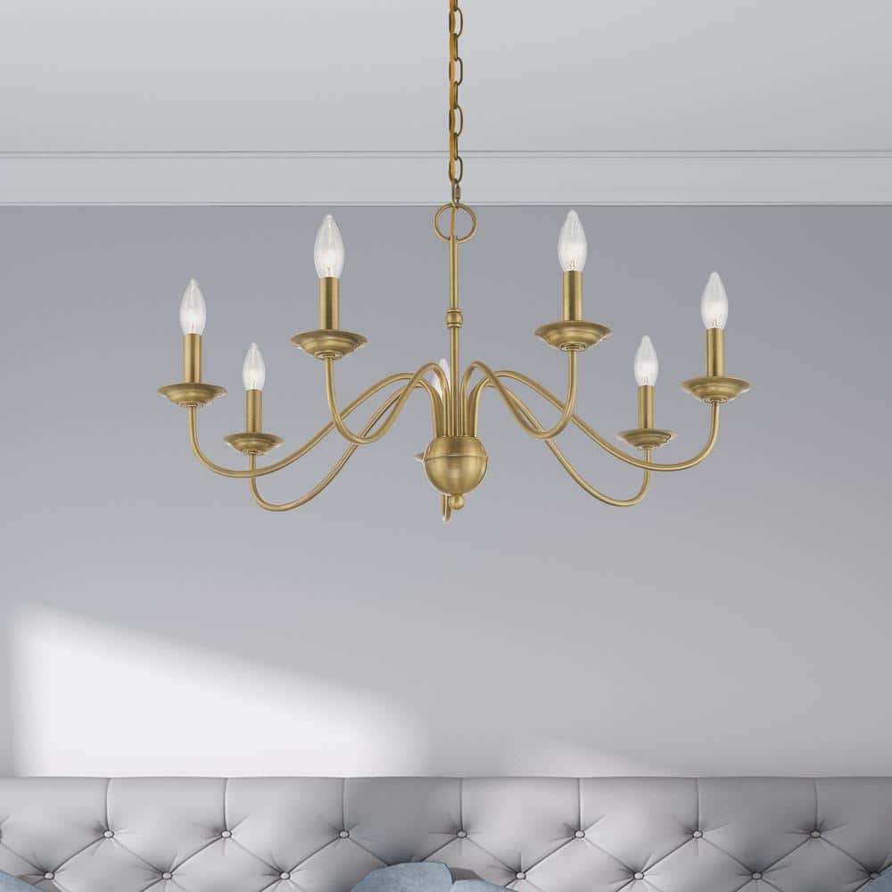 Avvarir Vintage Industrial Brass Metal Chandelier - Lamp Copper