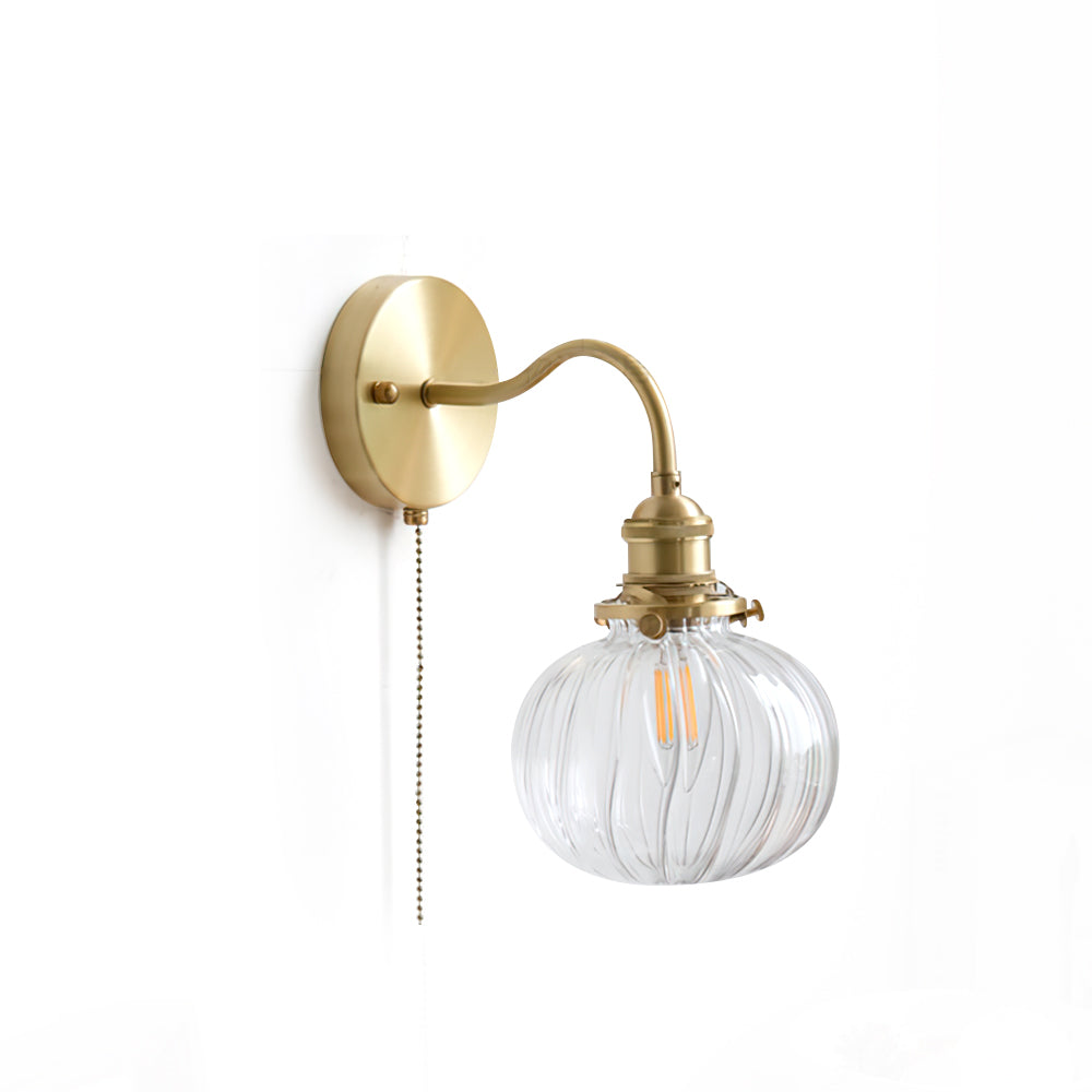 June Vintage Glass Wall Lamp - Lamp Copper
