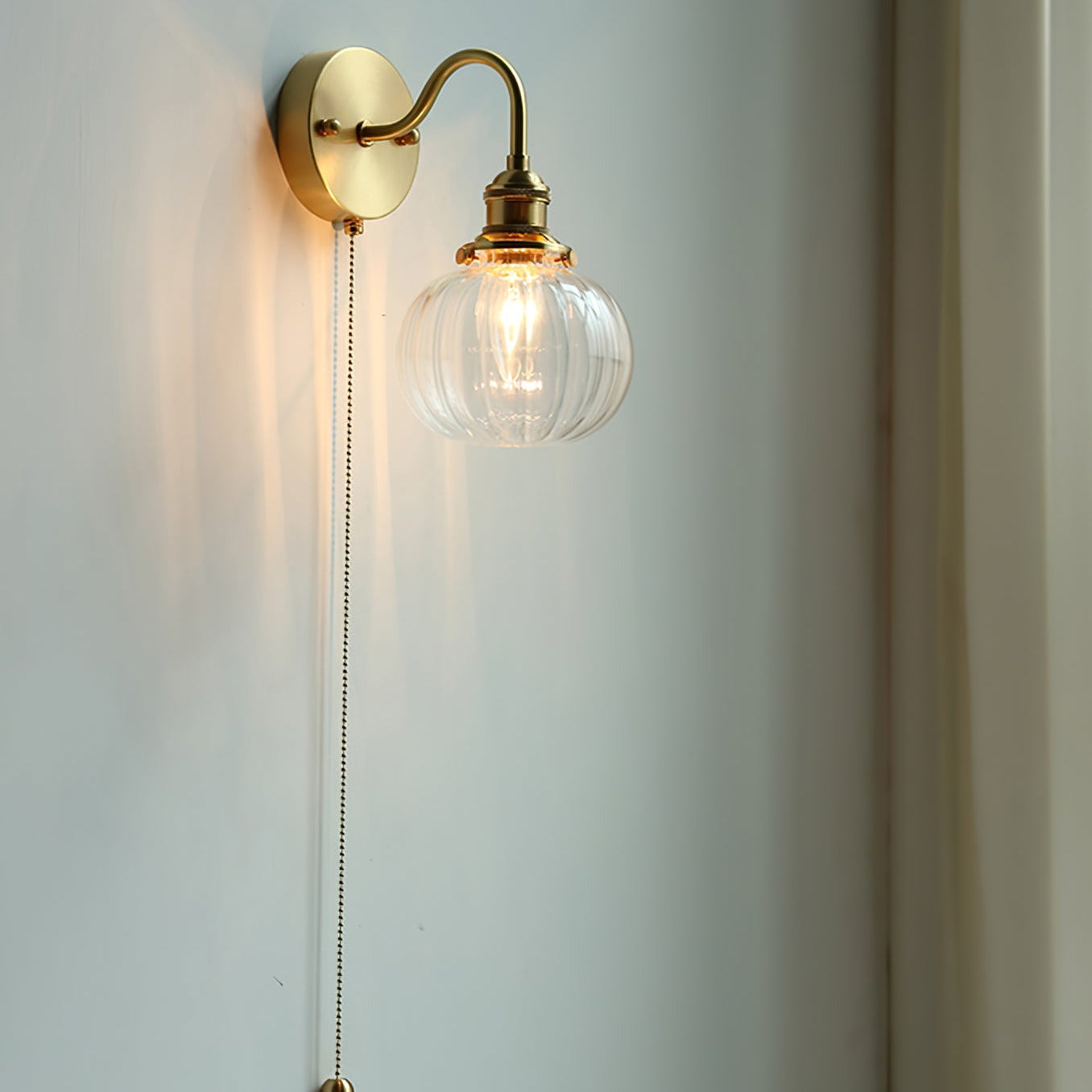 June Vintage Glass Wall Lamp - Lamp Copper