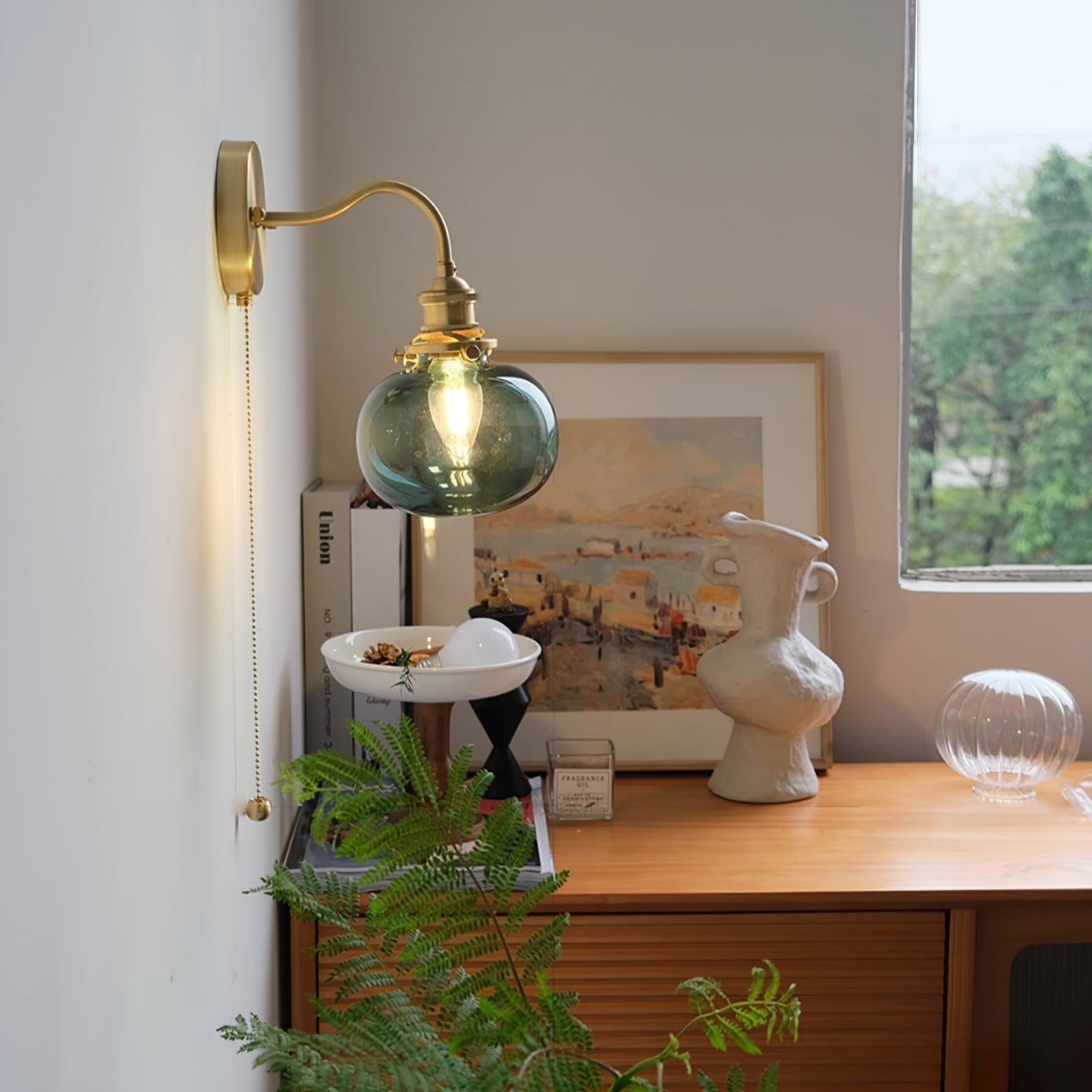 June Vintage Glass Wall Lamp - Lamp Copper