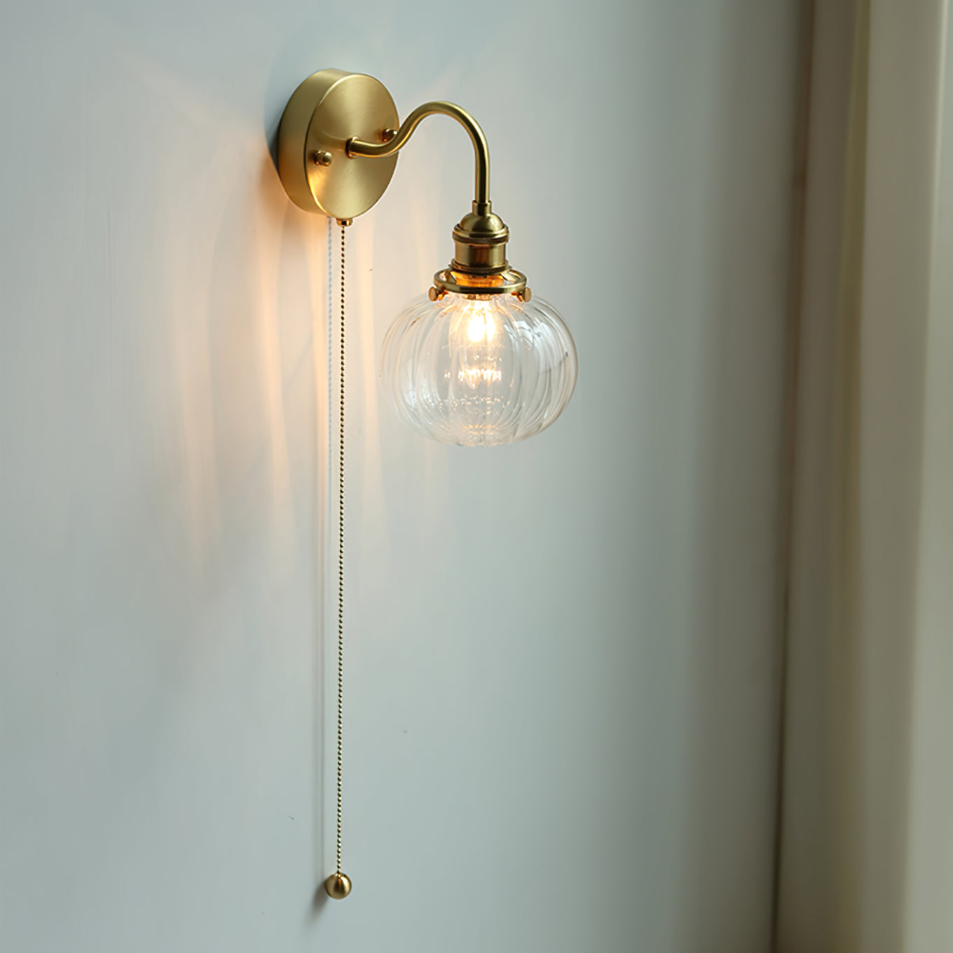 June Vintage Glass Wall Lamp - Lamp Copper
