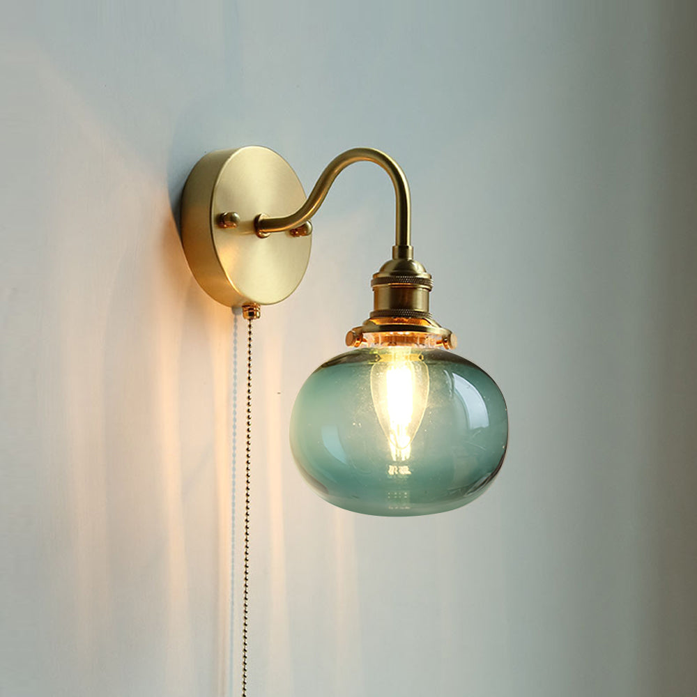 June Vintage Glass Wall Lamp - Lamp Copper