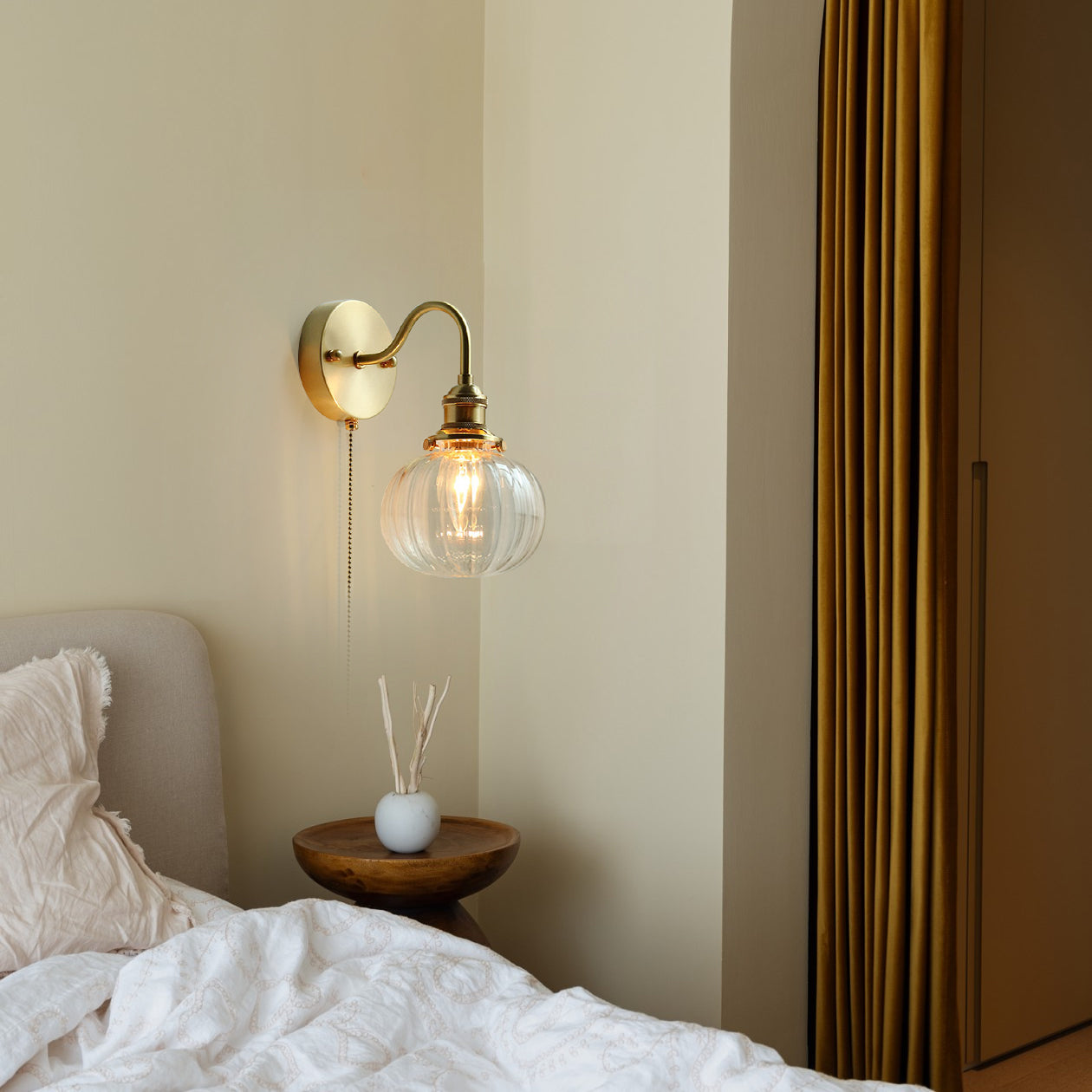 June Vintage Glass Wall Lamp - Lamp Copper
