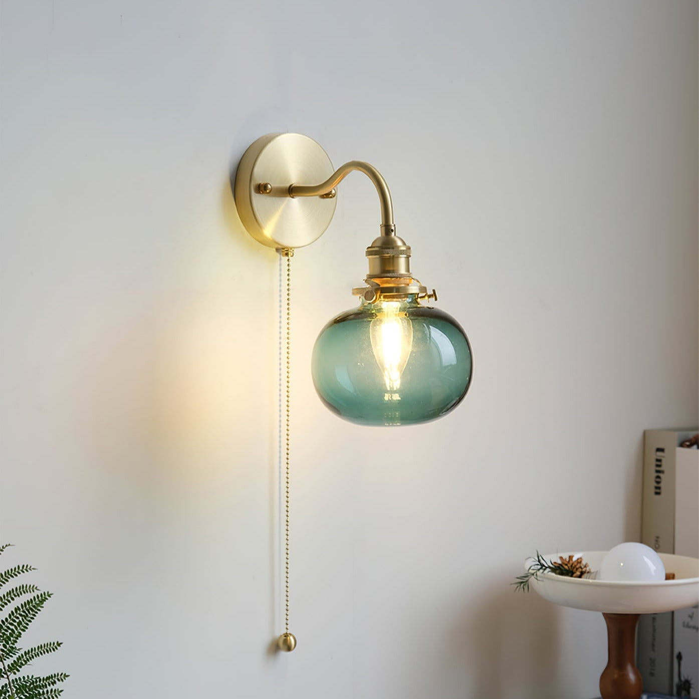June Vintage Glass Wall Lamp - Lamp Copper