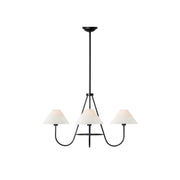 Ellaeara Vintage Industrial Black Fabric Chandelier - Lamp Copper