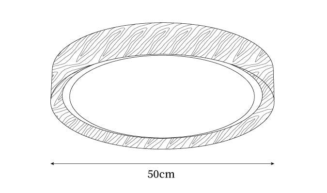 Orbis Wood Wood Grain Round Ceiling Light - Lamp Copper