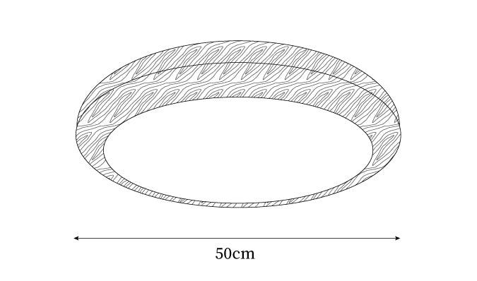 Orbis Wood Wood Grain Round Ceiling Light - Lamp Copper