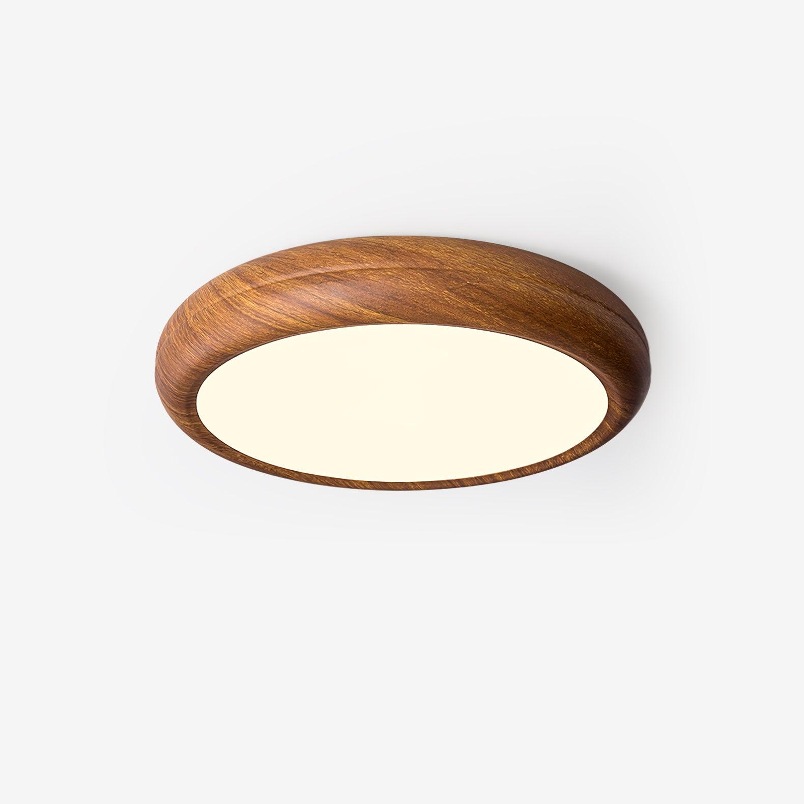 Grena Wood Grain Round Ceiling Light - Lamp Copper
