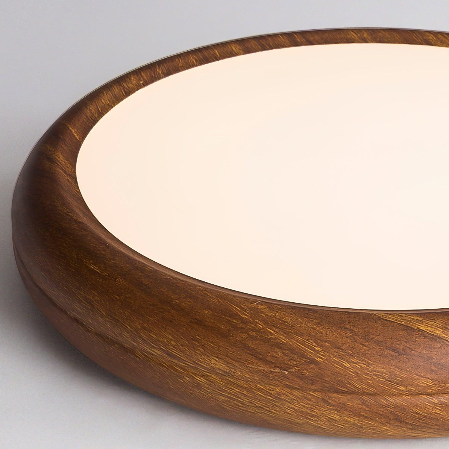 Grena Wood Grain Round Ceiling Light - Lamp Copper