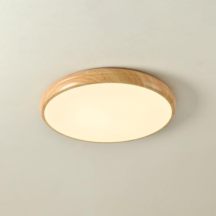 Grena Wood Grain Round Ceiling Light - Lamp Copper