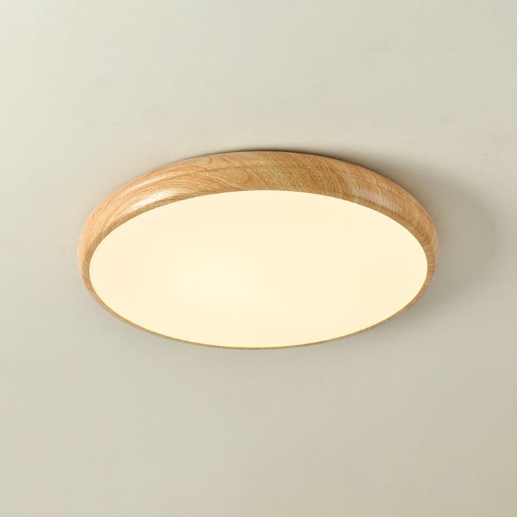 Grena Wood Grain Round Ceiling Light - Lamp Copper