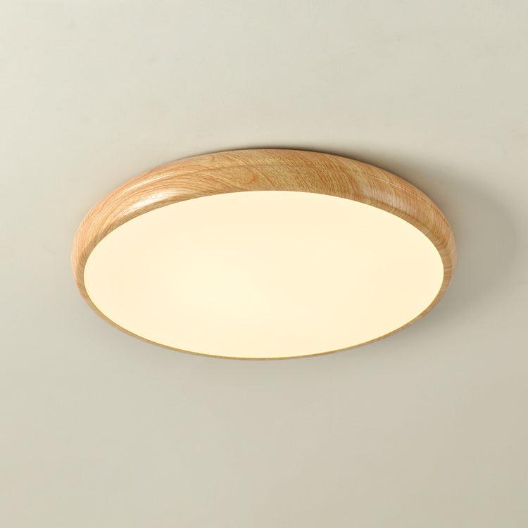 Grena Wood Grain Round Ceiling Light - Lamp Copper