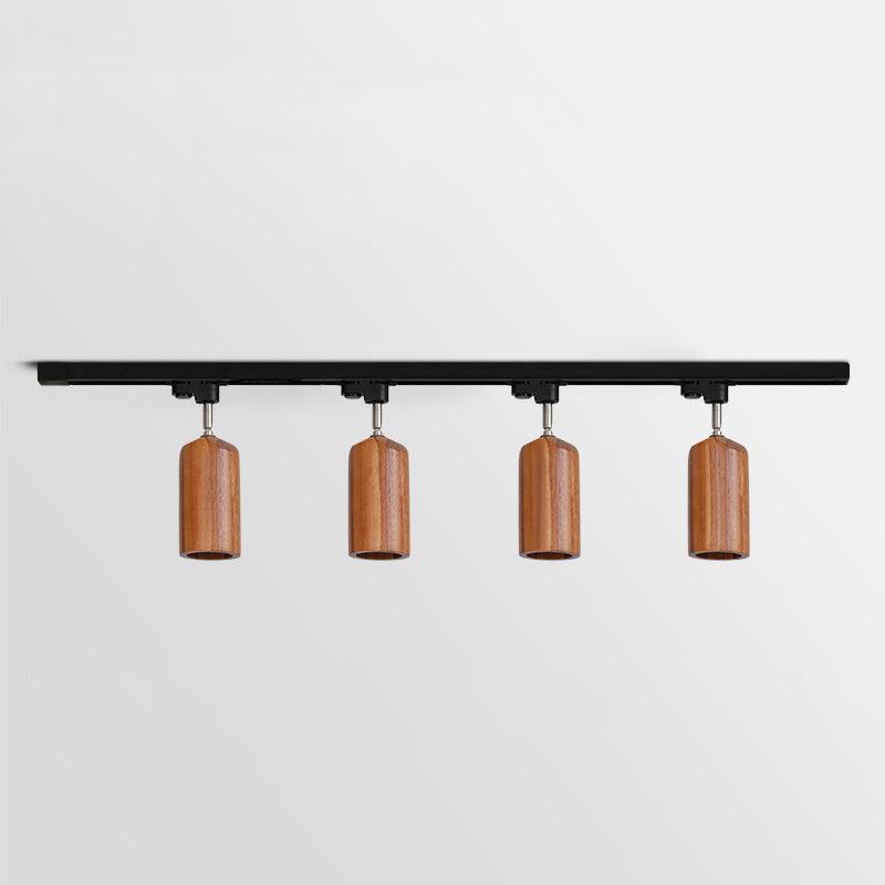 Finn Wood Track Ceiling Light Spotlight - Lamp Copper