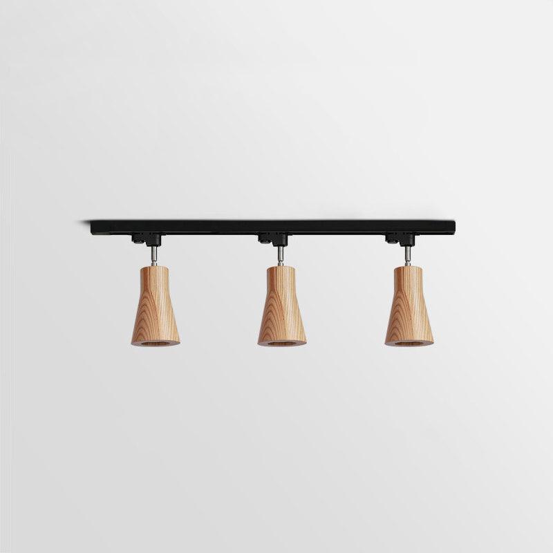 Finn Wood Track Ceiling Light Spotlight - Lamp Copper