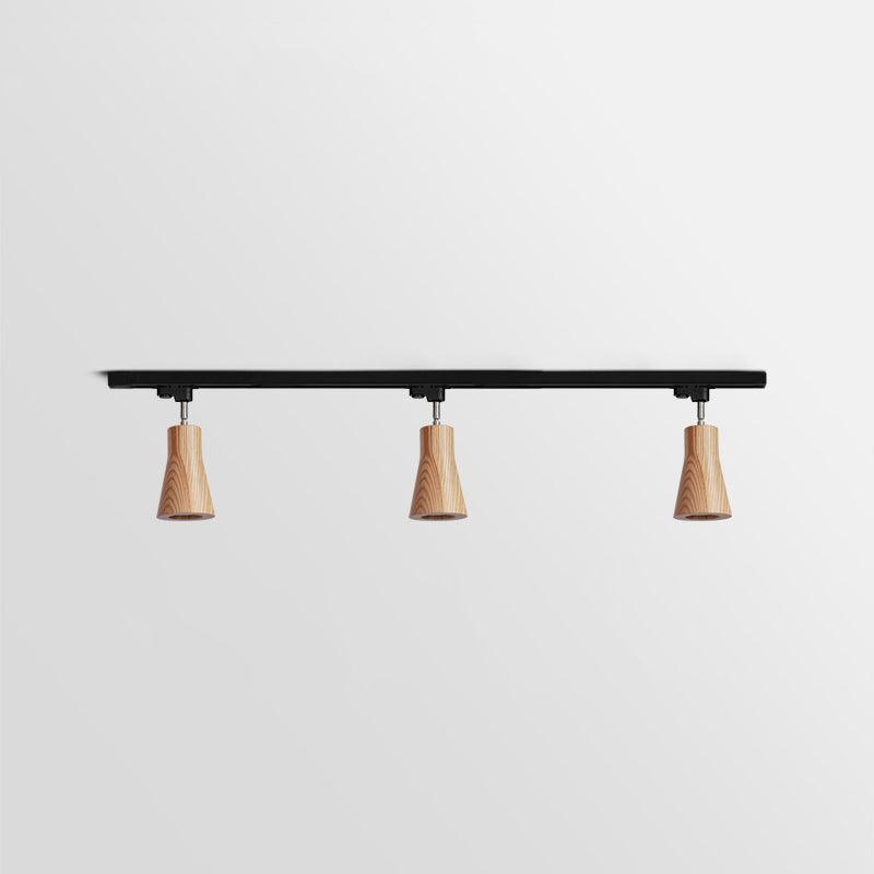 Finn Wood Track Ceiling Light Spotlight - Lamp Copper