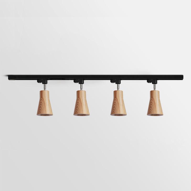 Finn Wood Track Ceiling Light Spotlight - Lamp Copper