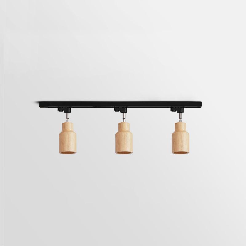 Finn Wood Track Ceiling Light Spotlight - Lamp Copper