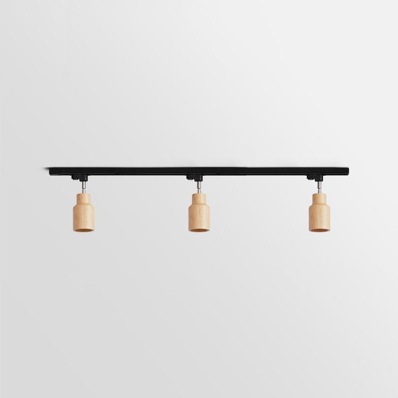 Finn Wood Track Ceiling Light Spotlight - Lamp Copper