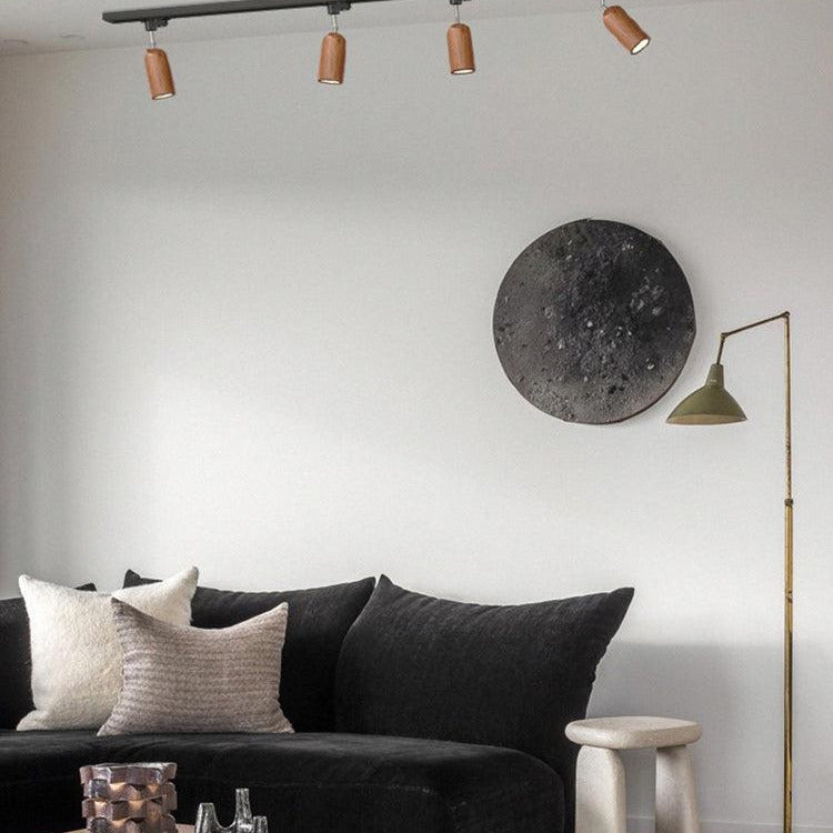 Finn Wood Track Ceiling Light Spotlight - Lamp Copper