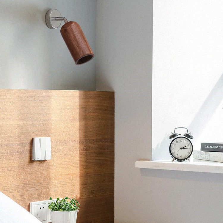 Finn Wood Track Ceiling Light Spotlight - Lamp Copper