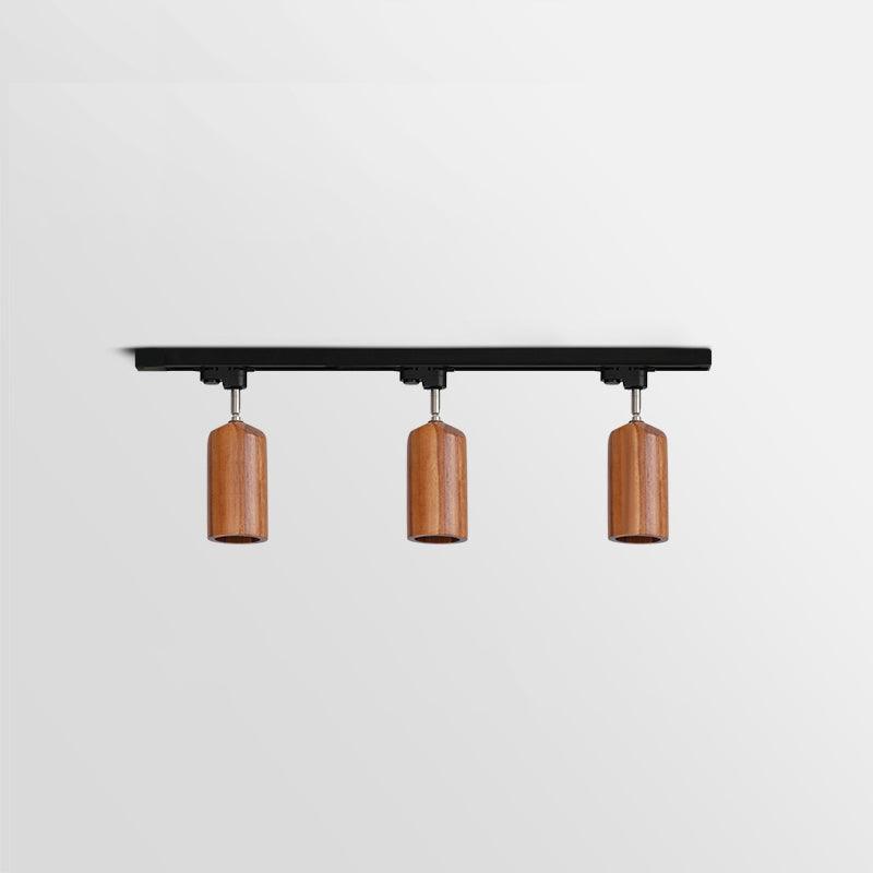 Finn Wood Track Ceiling Light Spotlight - Lamp Copper