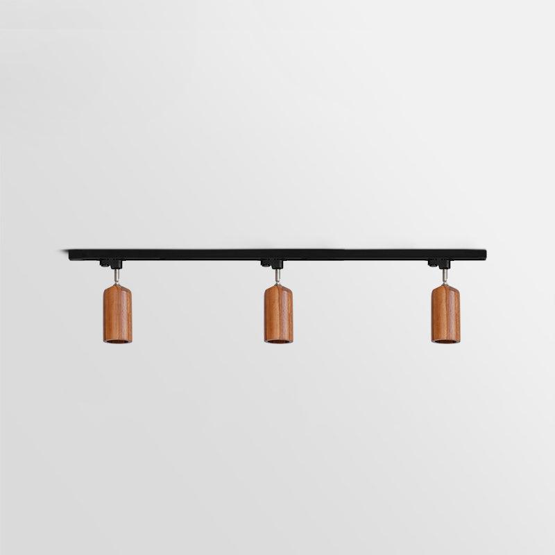 Finn Wood Track Ceiling Light Spotlight - Lamp Copper