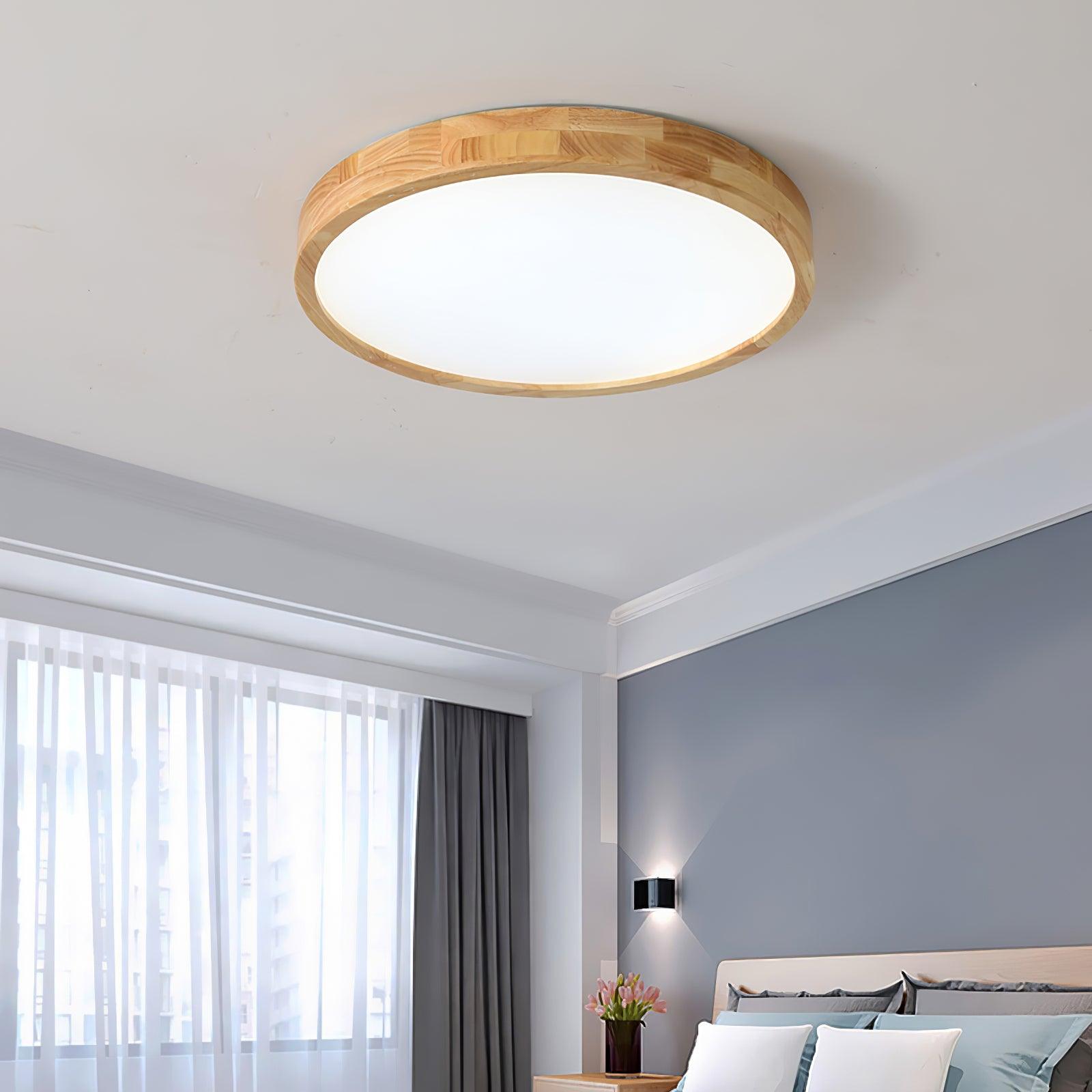 Hano Wooden Geometric Ceiling Light - Lamp Copper