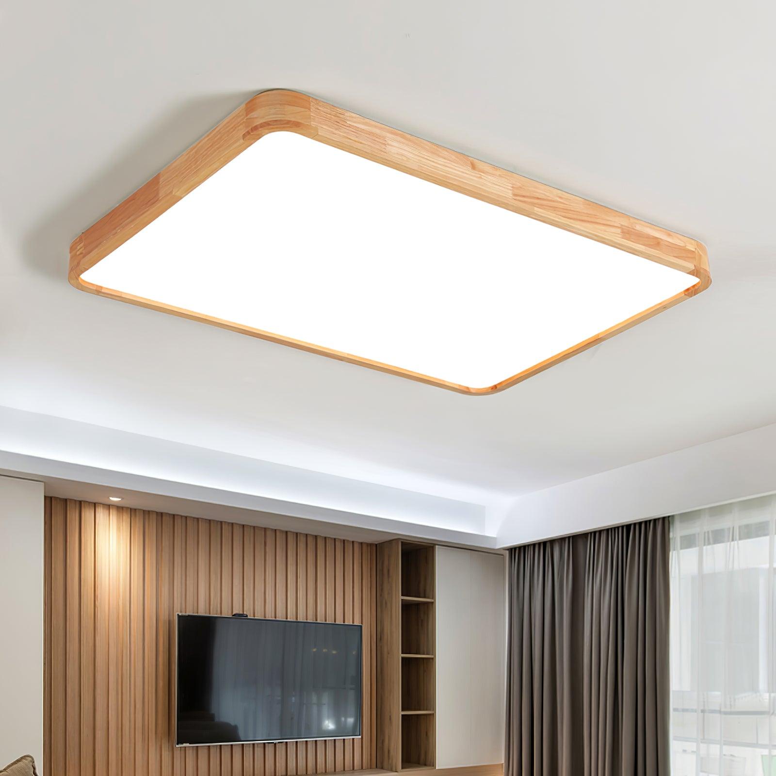 Hano Wooden Geometric Ceiling Light - Lamp Copper