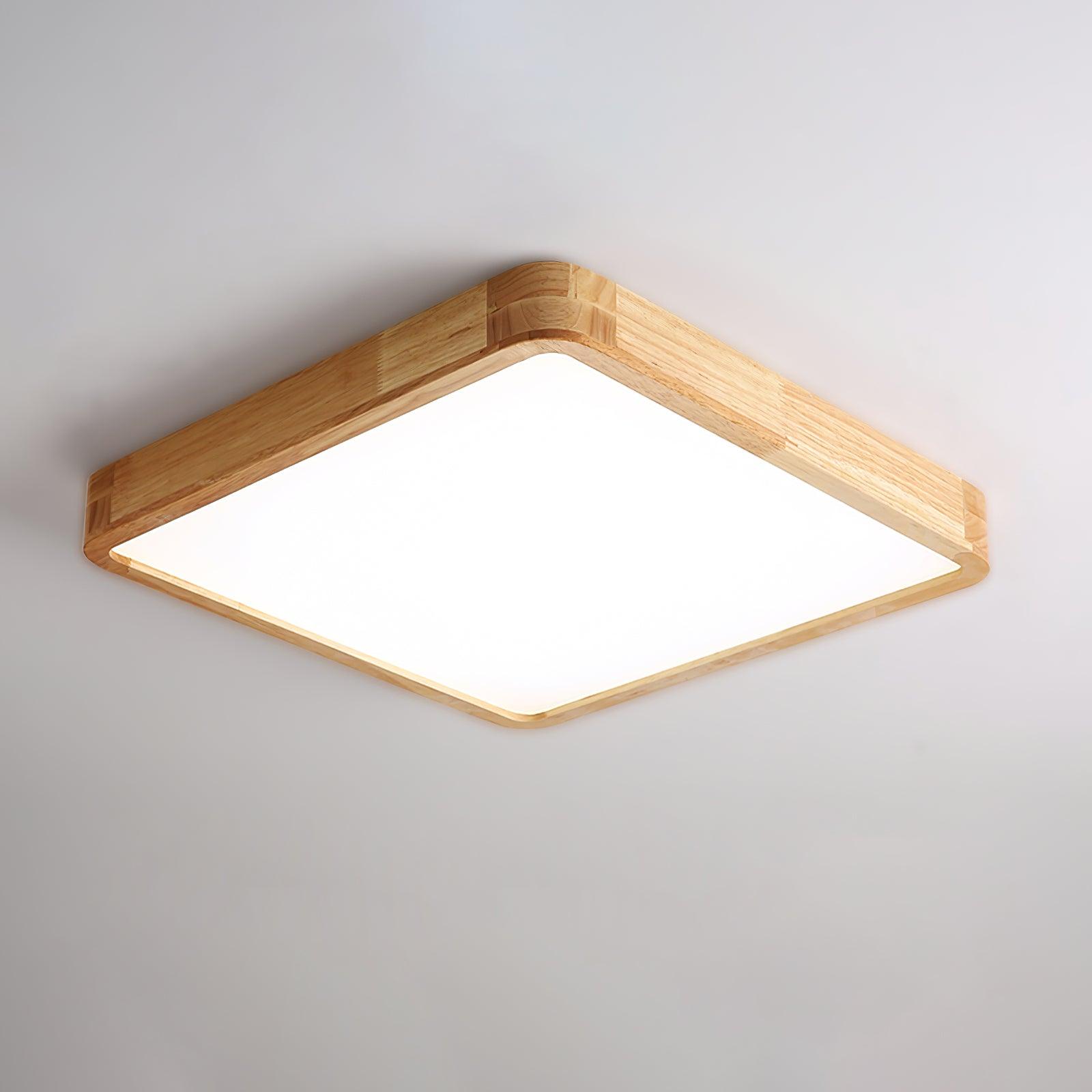 Hano Wooden Geometric Ceiling Light - Lamp Copper