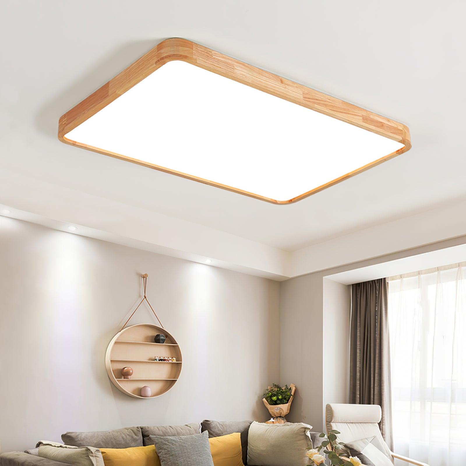 Hano Wooden Geometric Ceiling Light - Lamp Copper