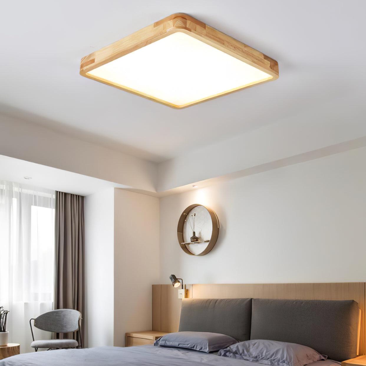 Hano Wooden Geometric Ceiling Light - Lamp Copper
