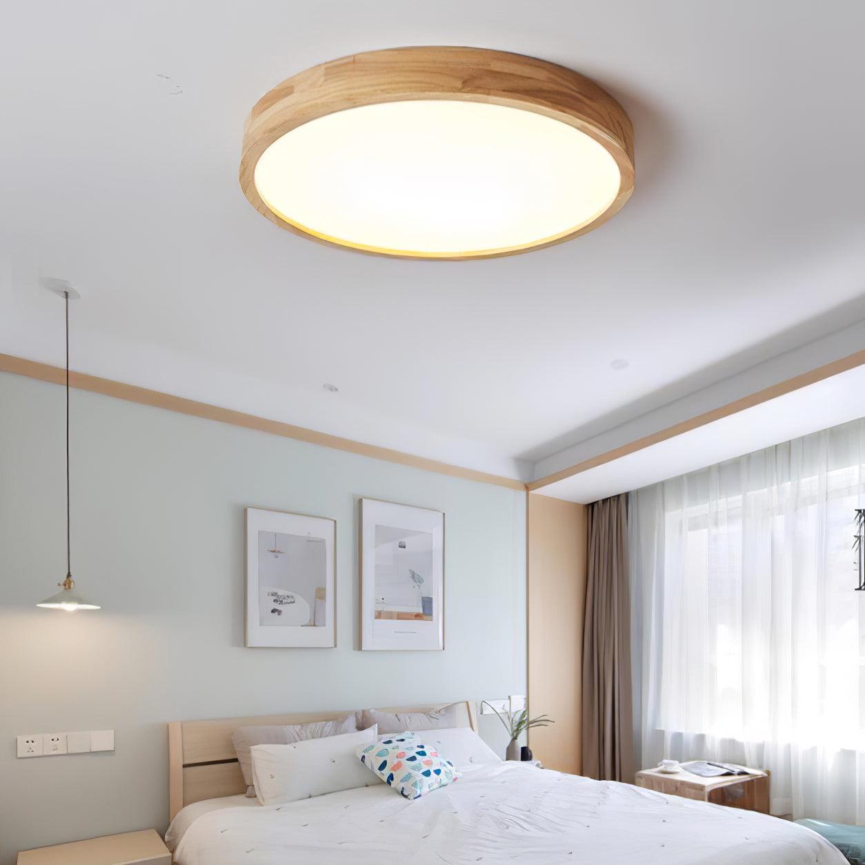 Hano Wooden Geometric Ceiling Light - Lamp Copper