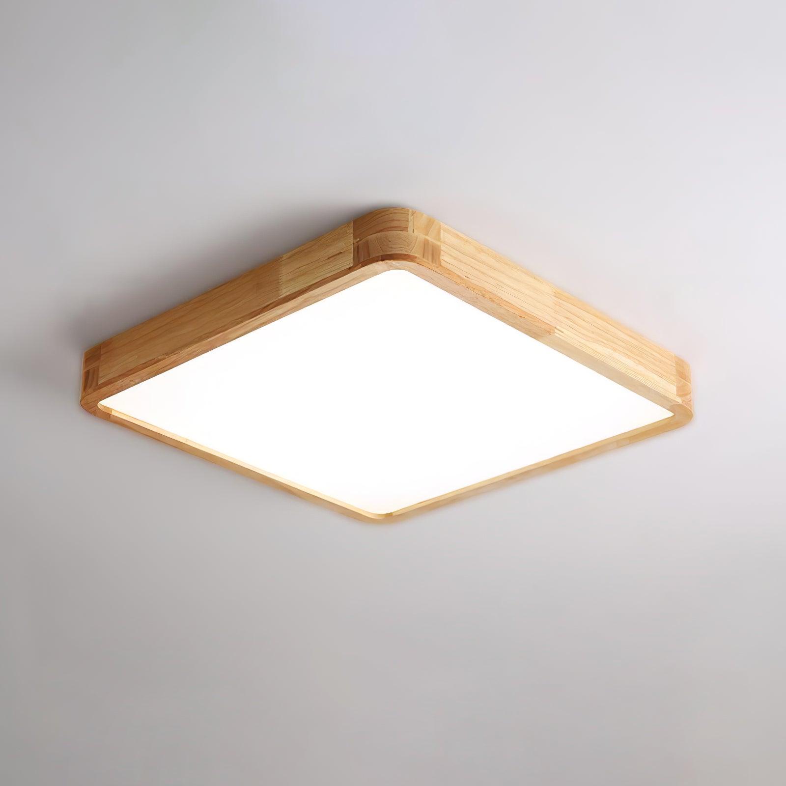 Hano Wooden Geometric Ceiling Light - Lamp Copper
