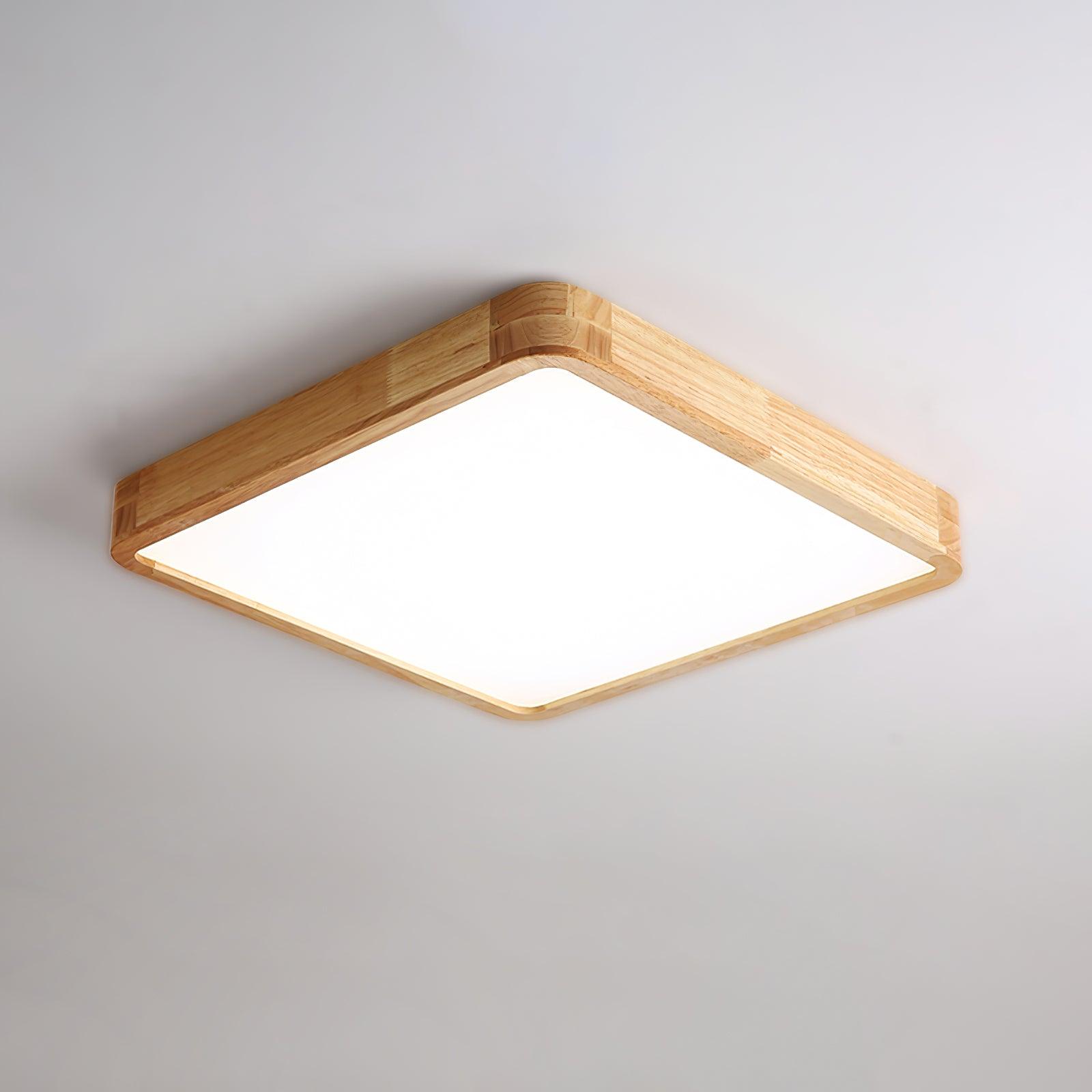 Hano Wooden Geometric Ceiling Light - Lamp Copper