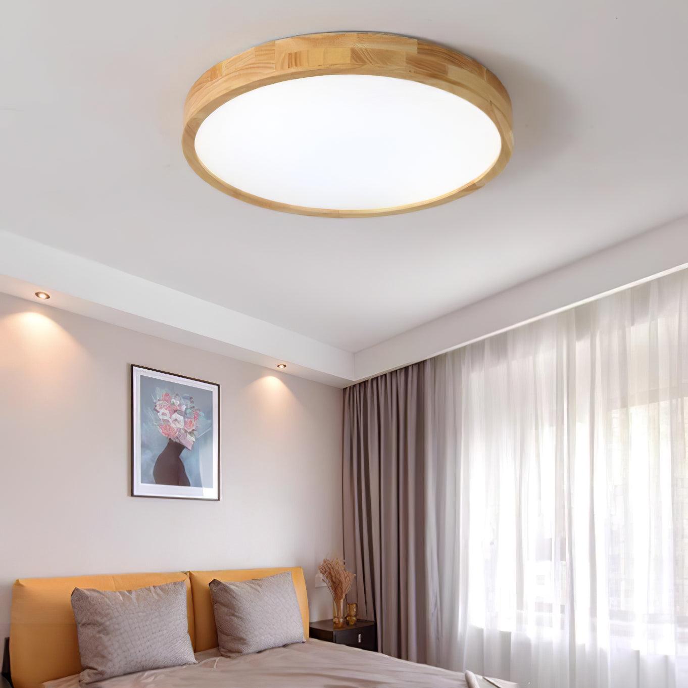 Hano Wooden Geometric Ceiling Light - Lamp Copper