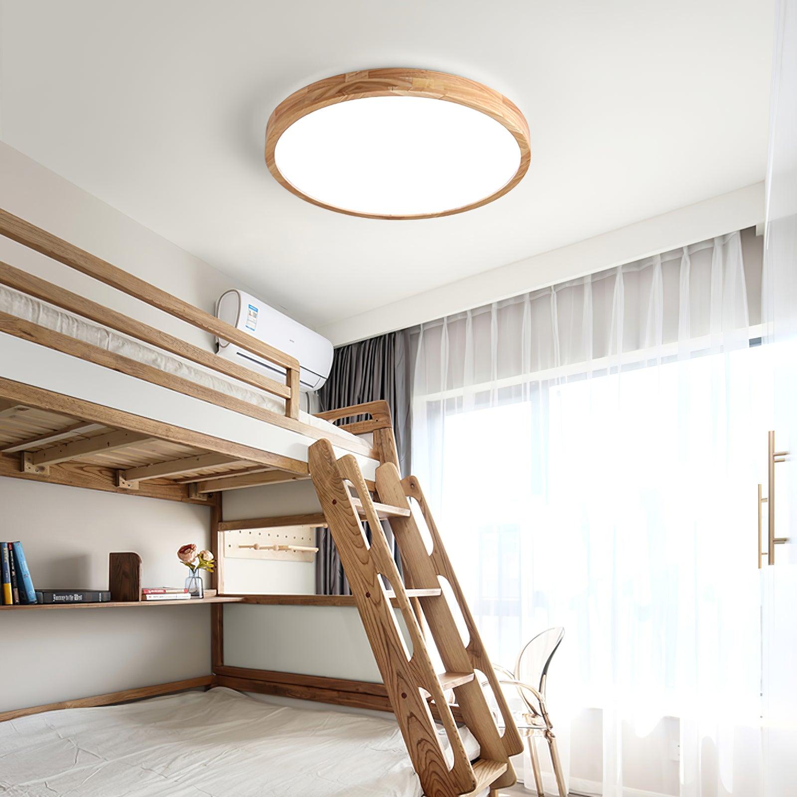 Hano Wooden Geometric Ceiling Light - Lamp Copper