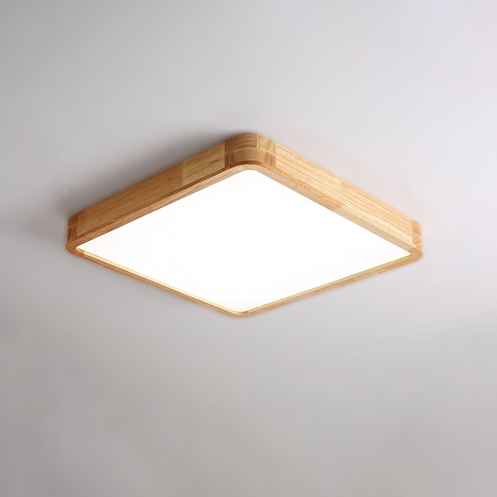 Hano Wooden Geometric Ceiling Light - Lamp Copper