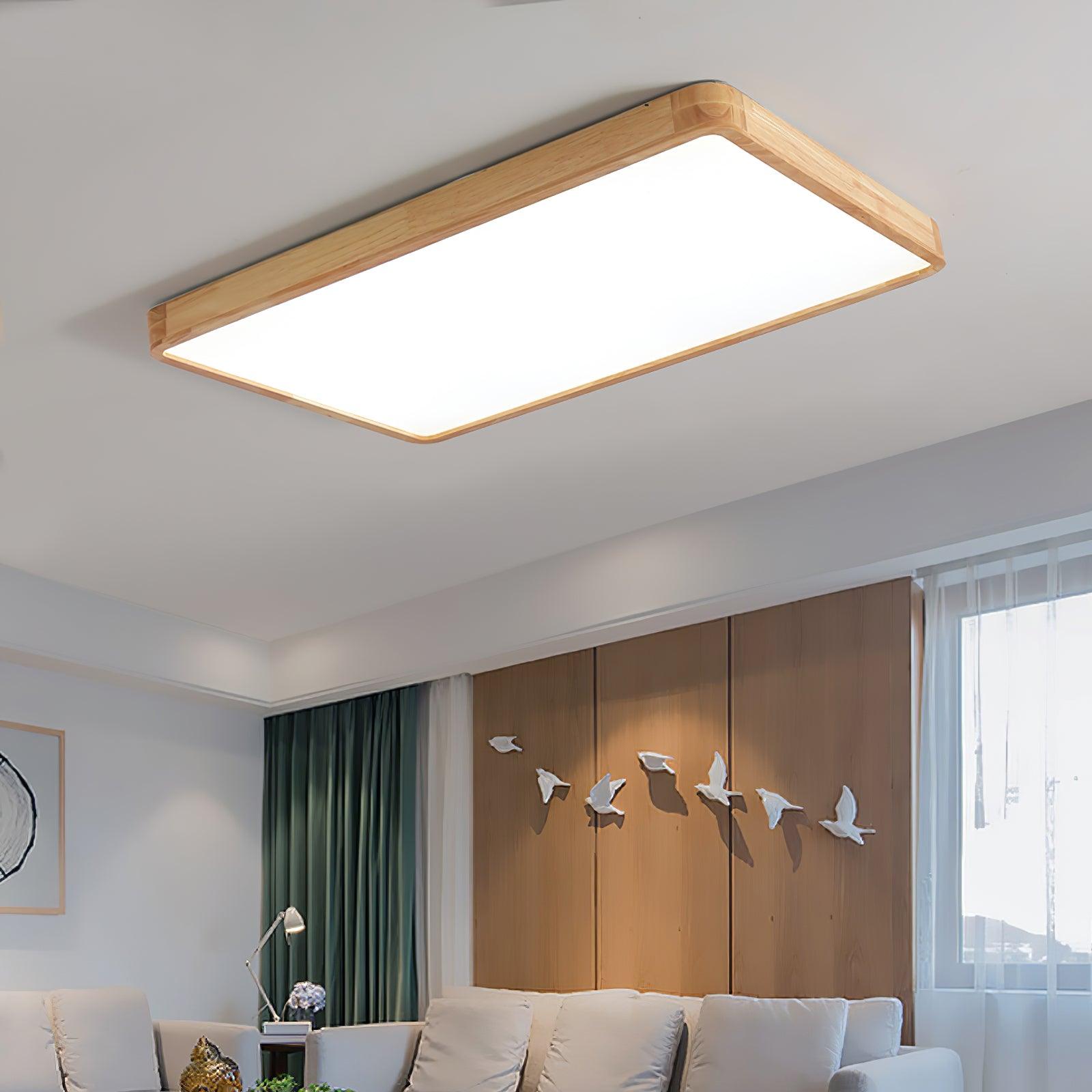 Hano Wooden Geometric Ceiling Light - Lamp Copper
