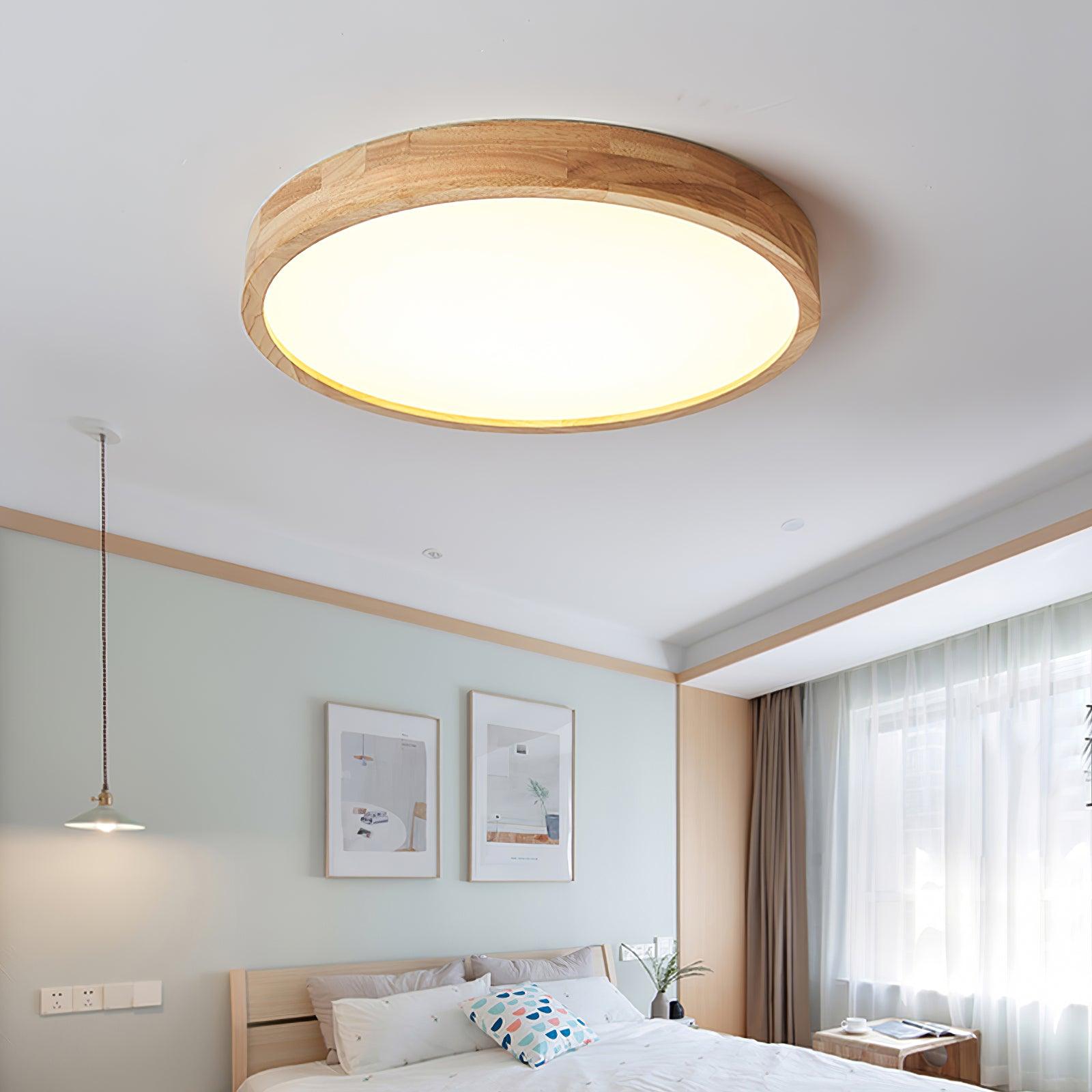 Hano Wooden Geometric Ceiling Light - Lamp Copper